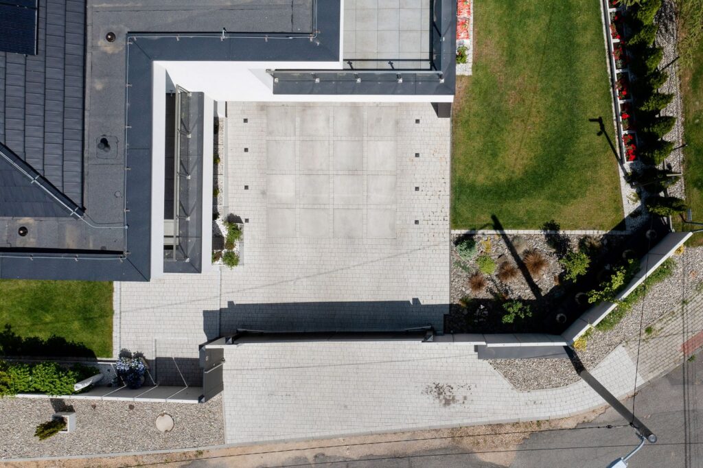 Widok na dom z lotu ptaka