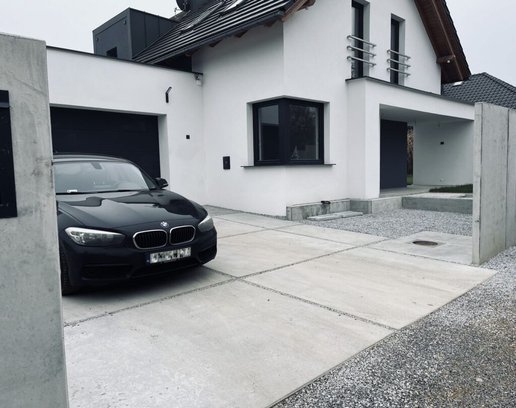 Betonowe płyty na podjazd